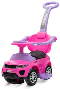 Mașinuță Baby Mix cu tijă de ghidare SUV 3in1Prime, roz