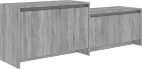 vidaXL Comodă TV, stejar sonoma gri, 146,5x35x50 cm, PAL