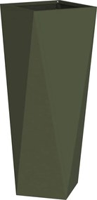 vidaXL Jardinieră Verde măsliniu 30 x 30 x 75 cm Oțel
