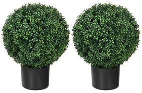 HOMCOM Arbore Artificial Buchsbaum, Sferic, 52x40 cm, Verde | Aosom Romania