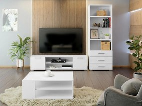 Camera de zi Comfivo R107Alb, Cu comodă tv, Cu componente suplimentare, Părți separate, PAL laminat, 190x35cm, 90 kg