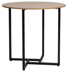 Masa rotunda Alto II stejar/negru ø80/h76 cm