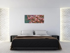 Tablou - Pictură în ulei, Sakura în floare (120x50 cm)