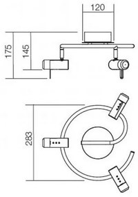 Redo 04-331 - Spot LED SLIM 3x LED/4W/230V, crom lucios