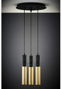 Lustră pe cablu Jupiter 2016 ALAS 3xGU10/10W/230V auriu/negru