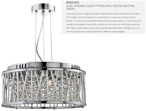 Lustra eleganta design modern Elise 4L 8334-4CC SRT