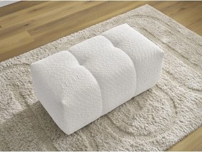 Taburet alb cu tapițerie din țesătură bouclé Roxelane – Bobochic Paris