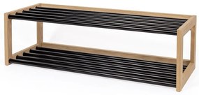 Suport de pantofi din metal negru/natural - Woodman