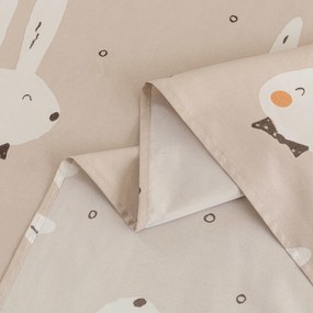 Cearsaf din microfibra 140x240 cm si husa de perna 50x70 cm WHITE RABBIT, bej