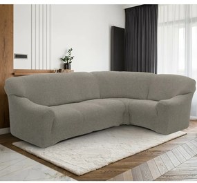 Husă pentru canapea de colț Denia gri deschis, 340- 540 cm x 60 - 110 cm