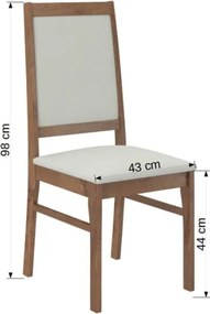 Scaun tapitat. din lemn, K68, ADRK Furniture (Culoare: Arin)