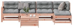 3250930 vidaXL Set mobilier de grădină cu perne, 6 piese, lemn masiv Douglas