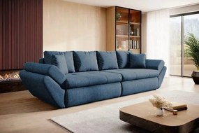 Canapea extensibilă dumonde cu ladă de depozitare si sezut confortabil din spuma high-density, Loana Enjoy Blue 300x100 cm