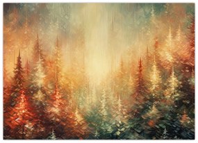 Tablou pe sticlă - Pictura de păduri (70x50 cm)