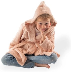 Halat pentru copii roz 134-140 din micropluș/cocolino Delux – Tiseco Home Studio