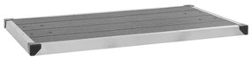vidaXL Cădiță de duș de exterior gri 110x62 cm WPC și oțel inoxidabil