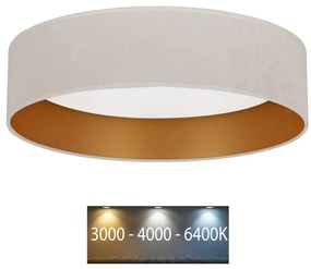 Plafonieră LED Brilagi VELVET LED/24W/230V 3000/4000/6400K crem/auriu