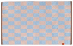 Covoraș de baie albastru/roz din bumbac organic 50x80 cm Retro – Mette Ditmer Denmark