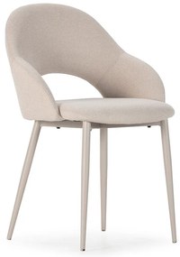 Scaune de dining bej 2 buc. tapițate Lia – Marckeric