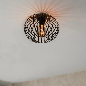 Plafoniera de design neagră 30 cm - Johanna