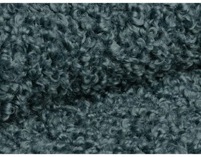 Taburet petrol cu tapițerie din țesătură bouclé Dia – Micadoni