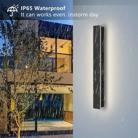 Brilagi - Aplica LED de exterior LINEAR LED/12W/230V 4000K IP65 neagră