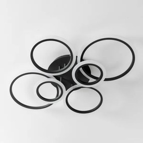 Lustră LED dimabilă aplicată Brilagi ORBITS LED/85W/230V 3000-6500K negru + telecomandă