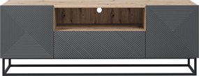 Comodă TV cu sertar și cadru metalic Asha 167 cm - artisan / rivier stone mat