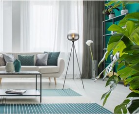 Globo 15548S1 - Lampă de podea MAXY 1xE27/60W/230V neagră