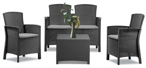 Set mobilier de grădină Lima cu 4 locuri, grafit