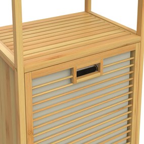 Deuba Raft din bambus cu cos de rufe - 43 l