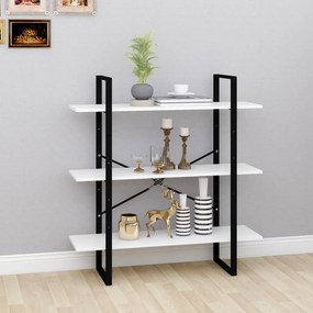 Biblioteca, alb, 100x30x105 cm, PAL