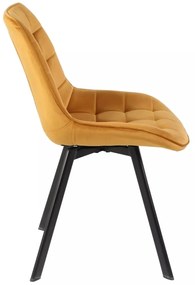 Scaun rotativ Monti velvet mustariu/negru Blu68
