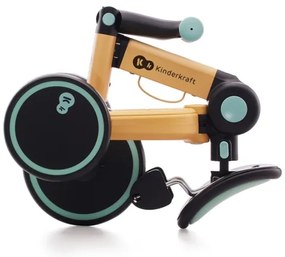 Tricicletă 3 în 1 pentru copii KINDERKRAFT 4TRIKE galben/verde-mentă