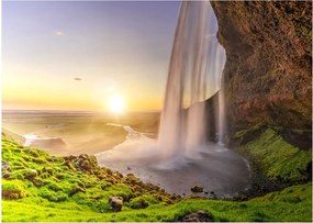 Tablou - Seljalandsfoss din spatele peșterii (70x50 cm)