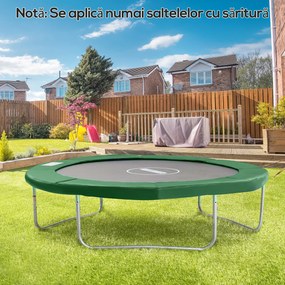 HOMCOM Husă pentru Trambulină, Pliabilă și Portabilă, de Grădină din Plastic,  Ø305x1,5 cm, Verde | Aosom Romania