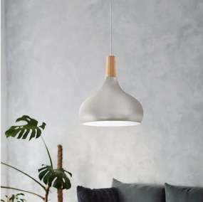 Eglo 96985 - Lustr SABINAR 1xE27/60W/230V pr. 28 cm argintiu