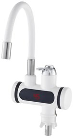 Robinet electric incalzire apa cu pipa flexibila Crown IWH-D30FX, 3000 W, 0,04 MPa, Alb