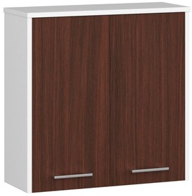 Dulap de baie suspendat Farid TYP5 (Alb + wenge). 1069542