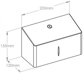 Dozator de prosoape de hârtie Stella R10 Advanced Mini, oțel inoxidabil mat