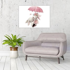 Tablou pe sticlă - Animăluț în acuarelă N⁰3 (70x50 cm)