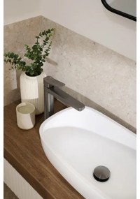 Baterie lavoar MALAGA KFA Armatura 4522-712-61 - 30,3 cm cu sifon, gri metalizat