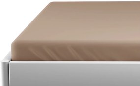 Cearsaf tip jersey pentru patut EXCLUSIVE 60x120 cm maro deschis