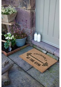 Covoraș de intrare din fibre de nucă de cocos 40x60 cm Probably At The Gym – Artsy Doormats