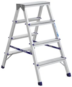 Alumet AD 7204 Scări duble din aluminiu, 2x 4trepte, 81 cm
