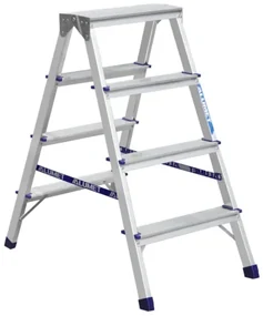 Alumet AD 7204 Scări duble din aluminiu, 2x 4trepte, 81 cm