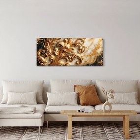 Tablou - Marmură cu auriu (120x50 cm)