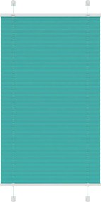 vidaXL Jaluzea plisată verde petrol 75x150 cm Lățime țesătură 74,4 cm