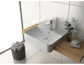 Isvea - Lavoar semi-încastrat SOTT AQUA 59x49 cm ceramică/alb