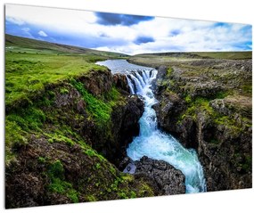 Tablou - Cascada intre stânci (90x60 cm)
